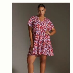 Anthropology Robin tiered mini dress